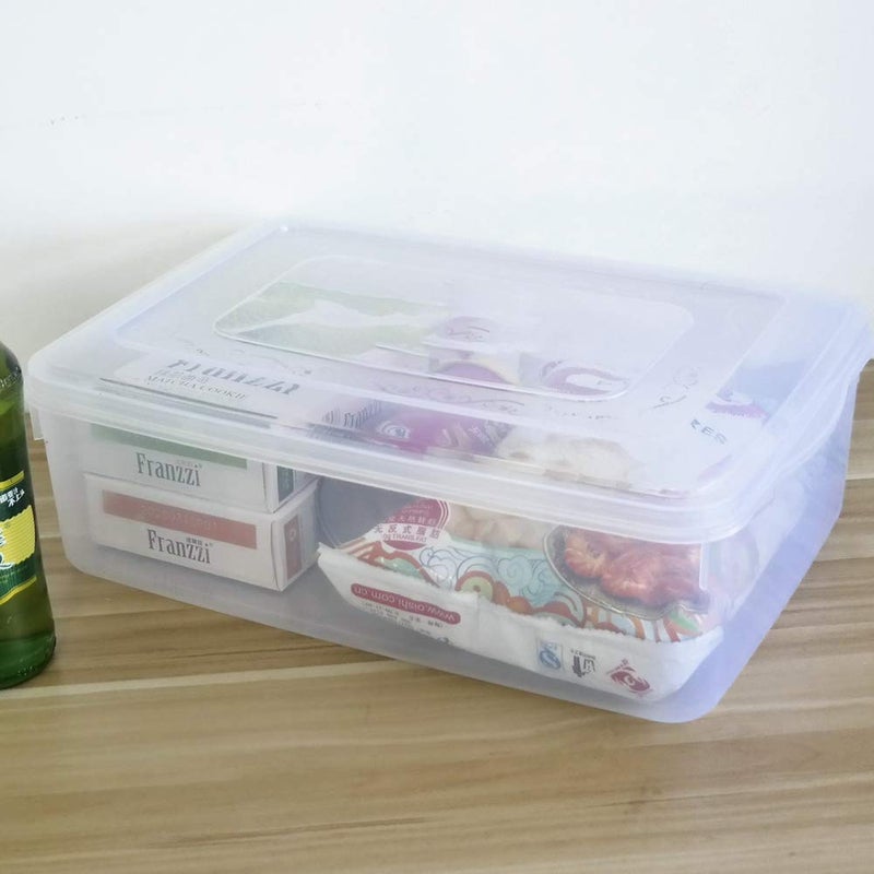 Utiao 2 Packs Clear Plastic Bin for Storage, 11 Quart Plastic Storage Containers with Lid - Image 4